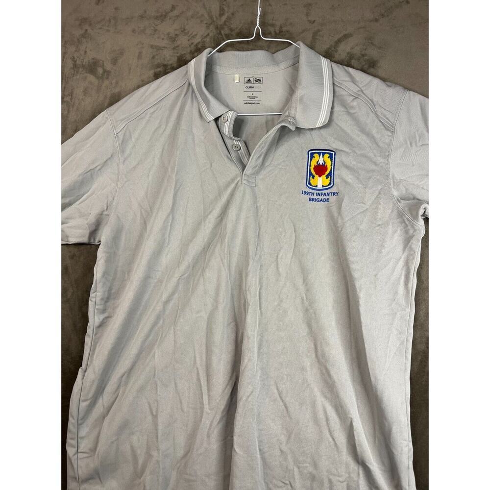 1army 99TH INFANTRY BRIGADE "REDCATCHERS" EMBROIDERED Adidas Large POLO SHIRT